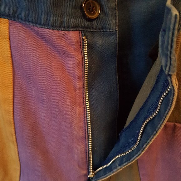 Comme des Garçons Shirt Watanabe Vtg Y2K Multicolor Patchwork Denim Pants S 33 - Picture 8 of 10